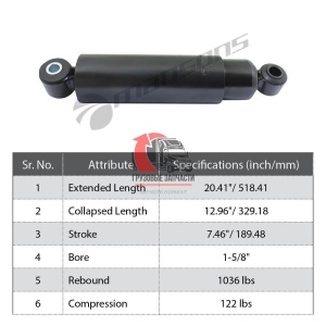 Амортизатор подвески передней (O/O) KW T800/T2000 w/Taperleaf Spring, 19.85001