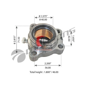 Рем.комплект тормозного вала п/прицепа на 1 вал OD38-41mm/Q and Q-Plus Type (кулак), 780.013