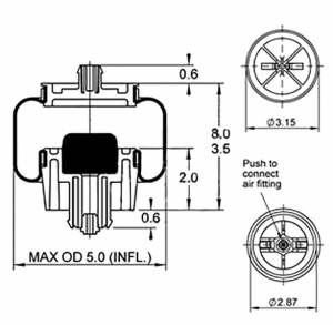 Подушка воздушная кабины FLB, LML 1102 A047
