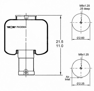 Подушка воздушная сиденья FLA/FLD/CLASSIC, ABSZ70-124
