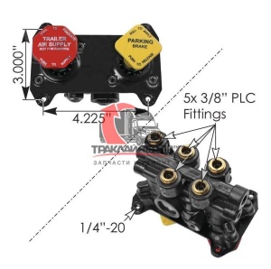 Кран тормоза стояночного (с фитингами) FTL, 170.800259WF Кран тормоза стояночного (с фитингами) FTL, 170.800259WF