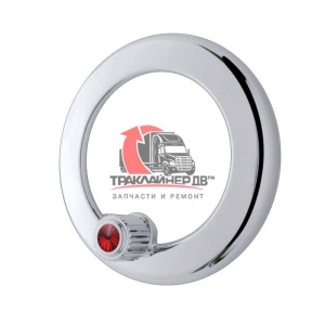 Накладка/ободок часов аналоговых с камнем (красн.) хром/пластик FTL, UP41937