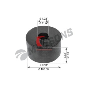 Сайлентблок сцепного устройства (седло) (2Q) OD=101.6mm H=57.15mm ID=31.75mm FONTAINE, 830.002