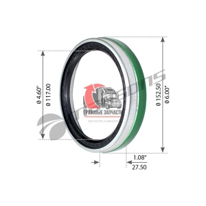 Сальник ступицы полуприцепа под SET413/SET414 (CR Type), GR100