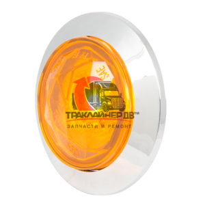 Фонарь диодный (оранженый) с ободком хром 12V, GG75320