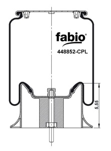 Пневморессора задней подвески тягача PB 387 Low Air Leaf, 03-07887/44 8852-CPL Пневморессора задней подвески тягача PB 387 Low Air Leaf, 03-07887/44 8852-CPL
