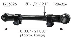 Тяга продольная регулируемая п/прицепа/L=470mm-535mm (с/б TRB6326) AUTOMANN USA, TR004