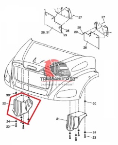 Защита крыла перед правая FTL COLUMBIA после 2005~ Оригинал®, 17-15238-009