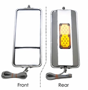 Зеркало бокового обзора LH/RH в сборе (подогрев+поворот+габарит) 12V 18 diode FLD, 563.9040
