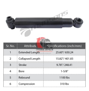 Амортизатор подвески передней (масло) (O/O) KENWORTH T800/T2000 2006-2011 г.г., 19.85070