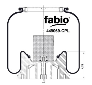 Пневморессора задней подвески тягача (4Q) KW/PB AG380 C81-6000, 449069-CPL Пневморессора задней подвески тягача (4Q) KW/PB AG380 C81-6000, 449069-CPL