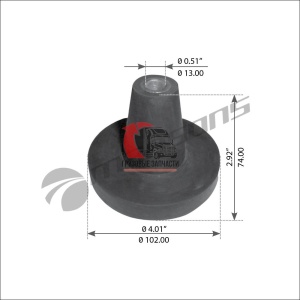 Подушка опорная подкапотная LH/RH FREIGHTLINER FLD, 360.102
