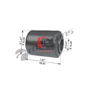 Сайлентблок тяги поперечной кабины OD=41.8mm/L=47.6mm/ID=16.5mm FTL, 360.059