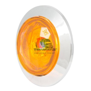 Фонарь диодный (красный) с ободком хром 12V, GG75322