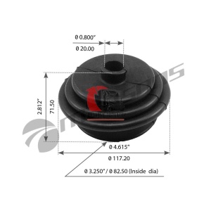 Кожух/пыльник рычага КПП (круг) OD=117.20mm КПП INTERNATIONAL 9200/9400, 120.059