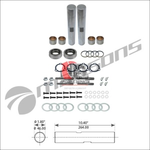 Комплект шкворней композит.втулка Pin OD=45.57 mm (FF-961), 580.026 Комплект шкворней композит.втулка Pin OD=45.57 mm (FF-961), 580.026
