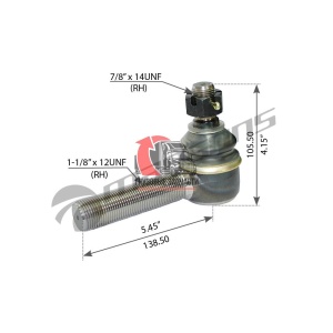 Наконечник рулевой тяги правый FREIGHTLINER CENTURY/COLUMBIA/FLD, 780.240