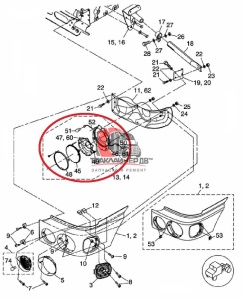 Фара ближний-дальний в сборе RH 12V FLA, A06-27421-001
