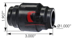 Сайлентблок тяги продольной п/прицепа/OD=48.44mm/L=76.2mm/ID=25,4mm Оригинал®, TDA R30934