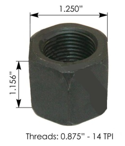 Гайка стремянки рессоры тягача задняя 7/8-14/22mm, DN5