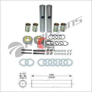 Комплект шкворней на ось бронз.втулка Pin OD=48.79 mm INTERNATIONAL 9800, 580.025