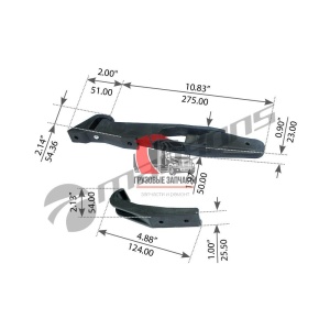 Замок+крючок капота левый FLD 120/CLASSIC, 360.132