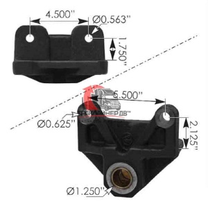 Кронштейн задний/передней рессоры RH/LH (под гладкую втулку/палец M5284) FLD, M1482