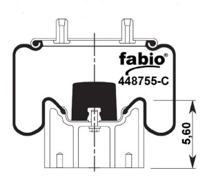 Пневморессора п/прицепа HDR HT190T/230T/250T/300T, 448755-C