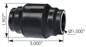 Сайлентблок тяги продольной п/прицепа/OD=48.44mm/L=76.2mm/ID=25,4mm, TRB6326