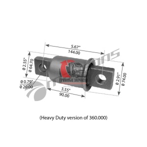 Сайлентблок рессоры задней тягача Ø=64.77mm (1-й ремонт) FTL, 360.161