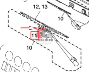 Распылитель стеклоочистителя FLA, TRI F98999 161