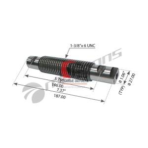 Палец рессоры передней резьбовой/задний (4Q) KW T600/T800/C500, 540.039 Палец рессоры передней резьбовой/задний (4Q) KW T600/T800/C500, 540.039