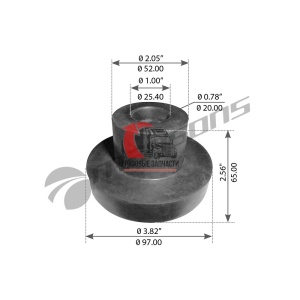 Подушка двигателя перед (2Q) PETERBILT 387 CUMMINS ISX/CATERPILLAR C15 после 06.2008 года, 540.036