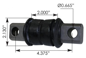 Сайлентблок тяги реактивной задней тягача OD=54,1mm/L=111mm VOLVO VNL 670 (2004~), 1190030/TRB6199