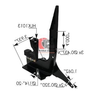 Кронштейн кабинный опоры капота левый с подушкой FLC, A17-13305-008