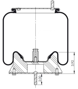 Пневморессора задней подвески низкая FLA, 449634-CPL Пневморессора задней подвески низкая FLA, 449634-CPL