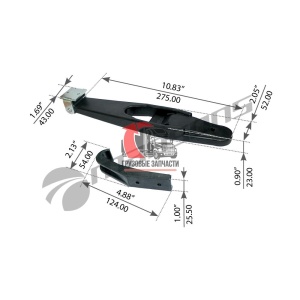 Замок+крючок капота RH/LH Classic XL/FLD, 360.147
