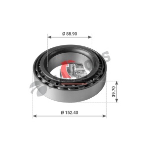 Подшипник ступицы п/прицепа наружный/внутренний (HM518445+HM518410), 300.039