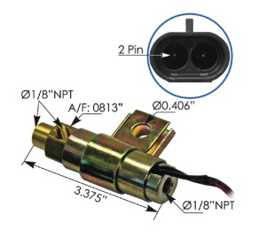 Соленоид включения пневмомуфты универсальный 12V/NC/NO, 173.1101