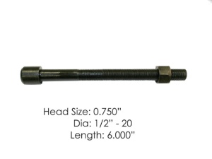 Болт центральный рессоры с гайкой OD=12,7mm L=153mm VOLVO VNL 670 Gen 2 (2003-2019), MSC925 Болт центральный рессоры с гайкой OD=12,7mm L=153mm VOLVO VNL 670 Gen 2 (2003-2019), MSC925