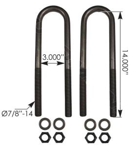Стремянка рессоры (с гайками) OD=22mm/L=355mm/S=76mm п/прицепа/задняя VOLVO VNL, AUBK5161-144 Стремянка рессоры (с гайками) OD=22mm/L=355mm/S=76mm п/прицепа/задняя VOLVO VNL, AUBK5161-144