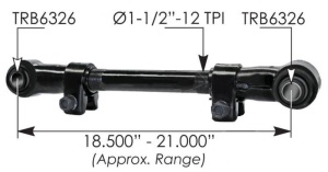 Тяга продольная регулируемая п/прицепа/L=470mm-535mm (с/б TRB6326), TR004