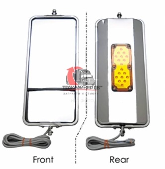 Зеркало бокового обзора LH/RH в сборе (подогрев+поворот+габарит) 12V 18 diode FLD, 563.9040