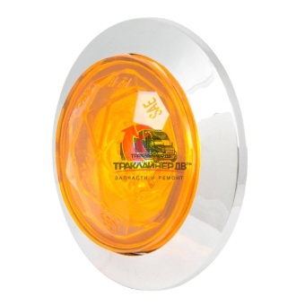 Фонарь диодный (красный) с ободком хром 12V, GG75322