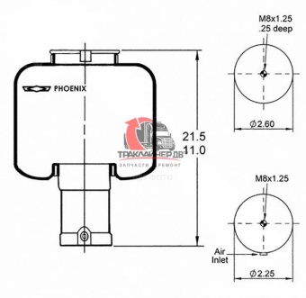 Подушка воздушная сиденья FLA/FLD/CLASSIC, ABSZ70-124