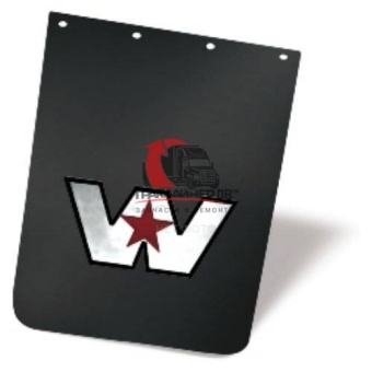 Брызговик полиуретановый с логотипом чёрный 24"x26", PYJ 26X3RUB 2