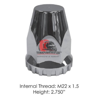 Колпачок декоративный гайки ступицы 33mm хром/пластик/резьба M22x1.5, 562.A4003TP
