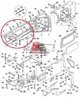 Панель приборов/ручной тормоз FLD, 18-22127-004