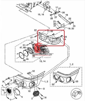Корпус фары внутренний RH/LH FLA, A06-26747-000