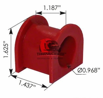 Втулка подъема капота ID=24.59mm/L=36.50mm/H=41.28mm KW T2000, L13-1002/L13-1004